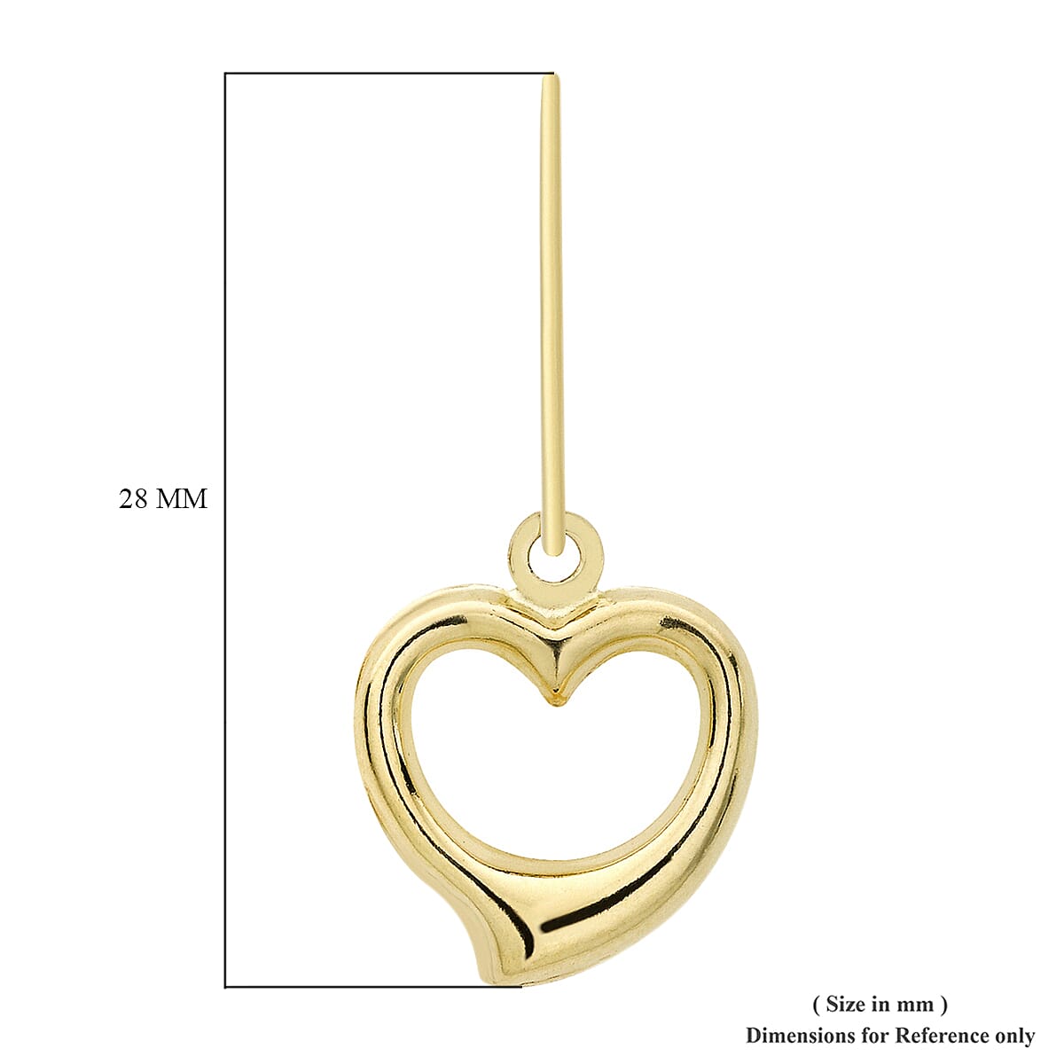 9K Gold Drop Earrings with Hook Clasp Polished, 1 Gms 8104690 4