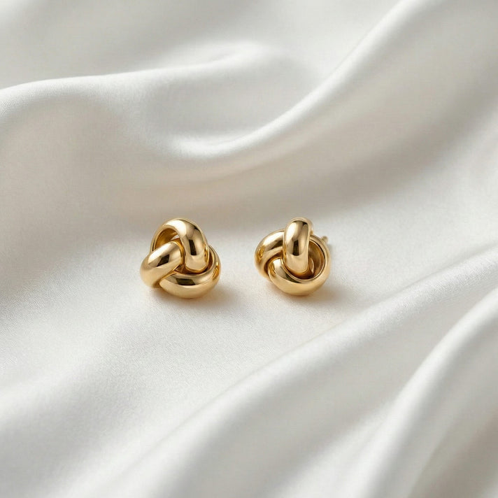 9K Gold Stud Earrings with Push Back Clasp, 0.48 Gms 8104689 2