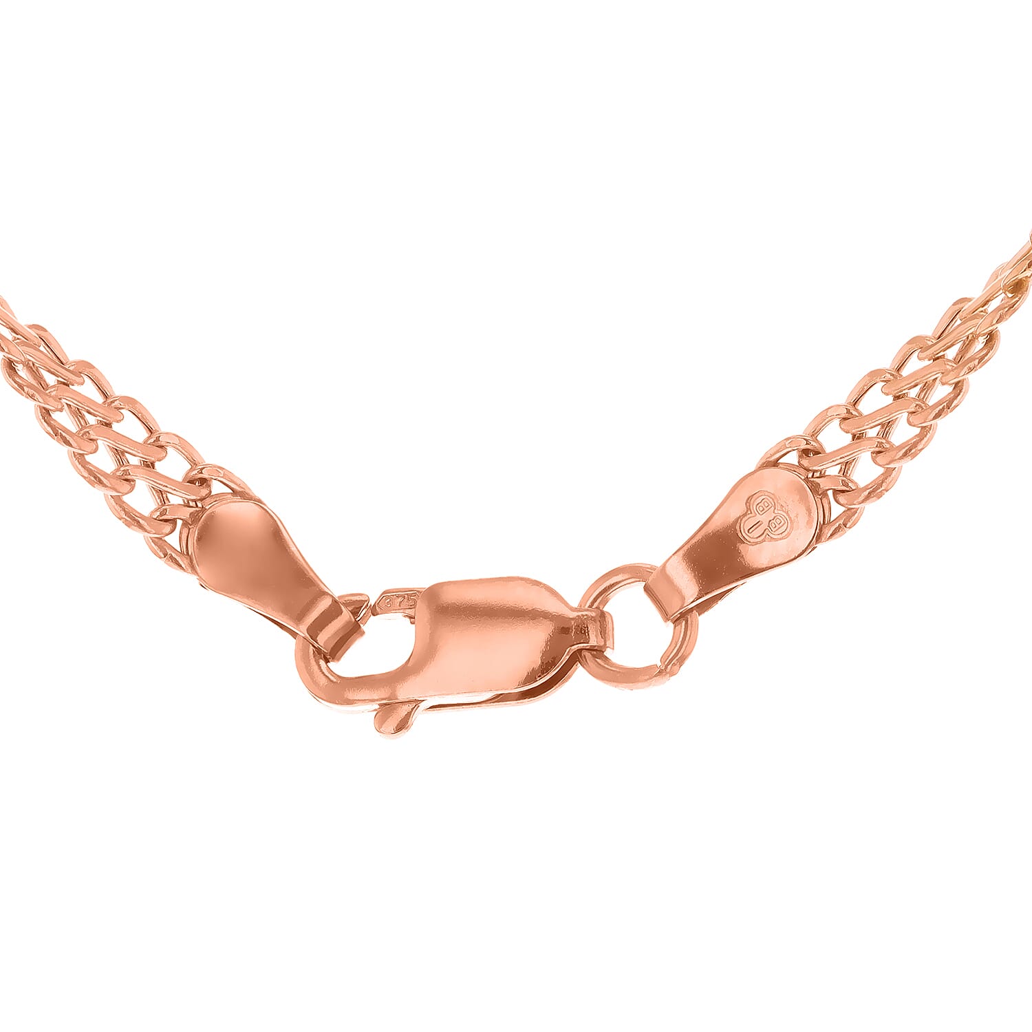 9K Rose And White Gold Twist Curb Chain 18 Inch 7190449 4