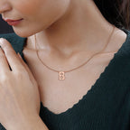 9K Rose Gold  NecklaceE (Size - 15),  Gold Wt. 0.65 Gms
