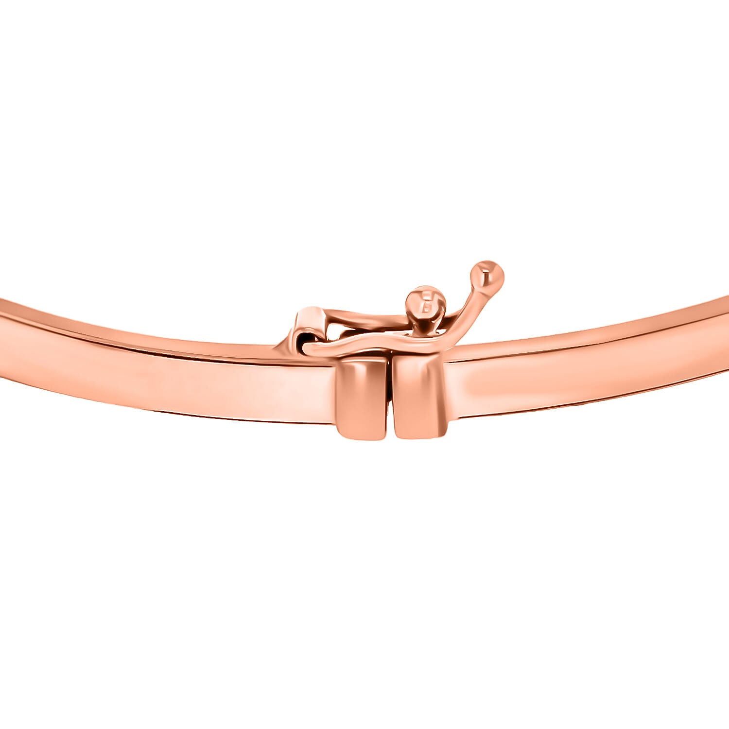9K Rose Gold 3mm Rectangular Tube Oval Bangle 8895039 3