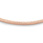 9K Rose Gold 41mm x 3mm Diamond Cut Bar and Box Chain Adjustable Bracelet