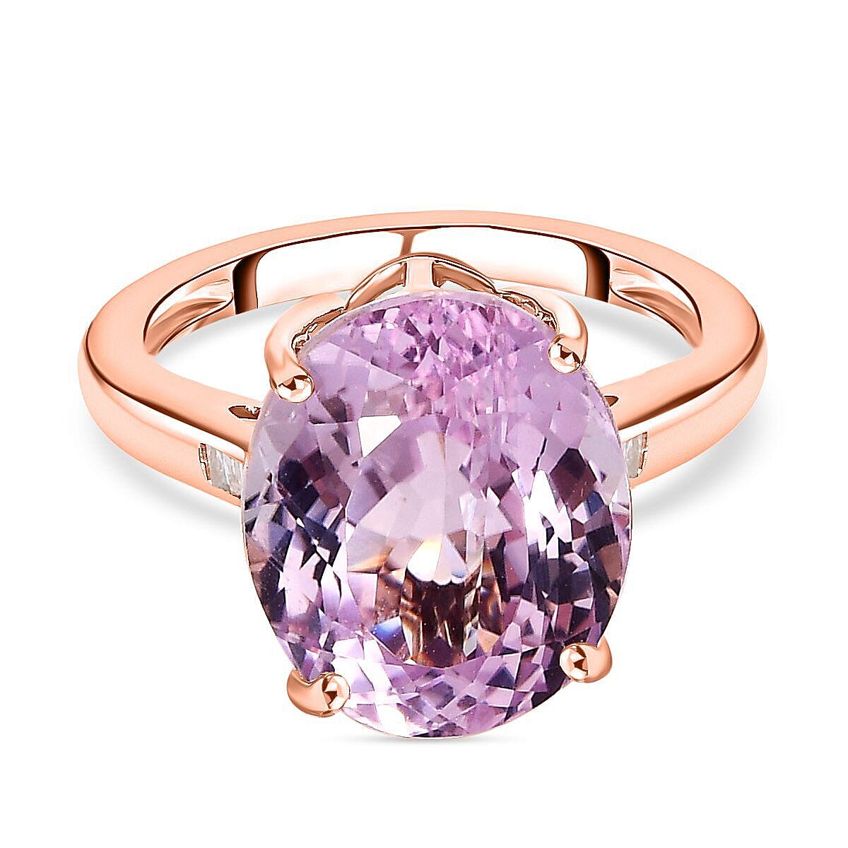 9K Rose Gold Urucum Kunzite and Diamond Ring 6.37 Ct 7386505 0