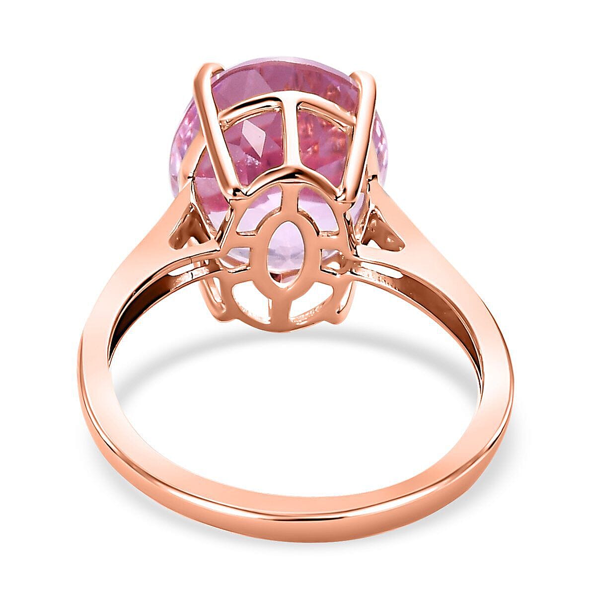 9K Rose Gold Urucum Kunzite and Diamond Ring 6.37 Ct 7386505 8
