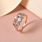 9K Rose Gold Marropino Morganite and Diamond Ring 2.05 Ct.