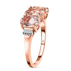 Glenstones Collection - 9K Rose Gold Marropino Morganite & Diamond Ring 2.15 Ct