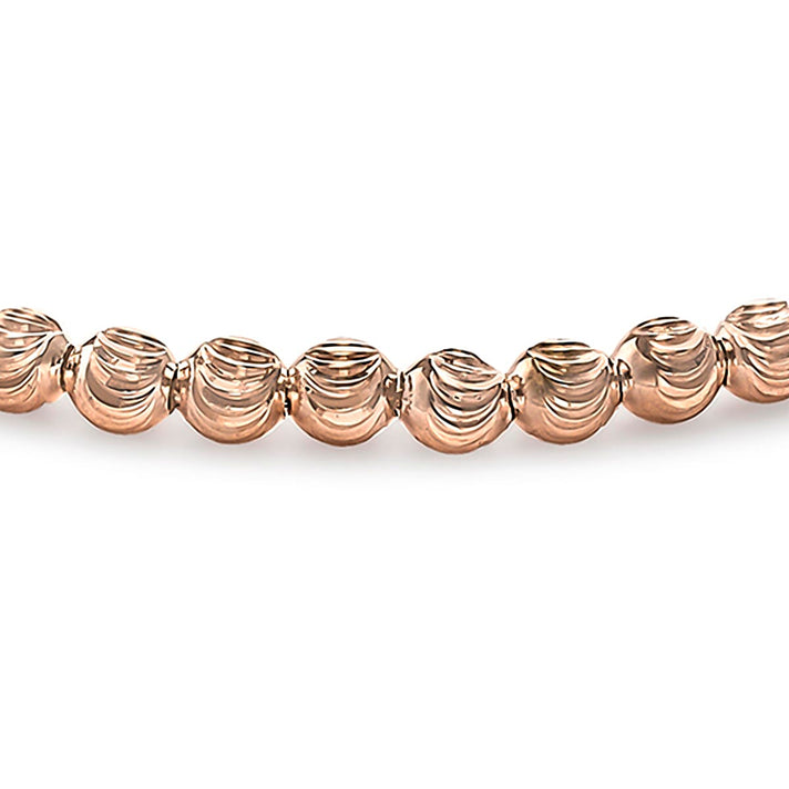 9K Rose Gold Ball and Chain Adjustable Bracelet Maximum 9 Inch 8894691 2