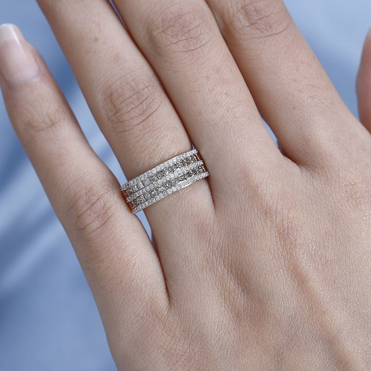 9K Rose Gold Certified Natural Champagne Diamond and White Diamond Ring 1.00 Cts 7698129 4
