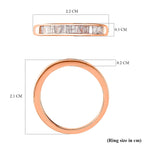 9K Rose Gold SGL Certified Natural Pink Diamond Half Eternity Band Ring 0.50 Ct