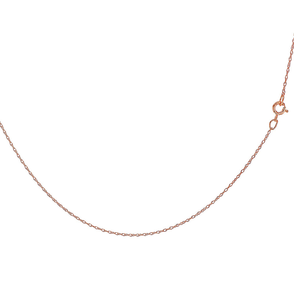 9K Rose Gold  Chain (Size - 16),  Gold Wt. 0.31 Gms