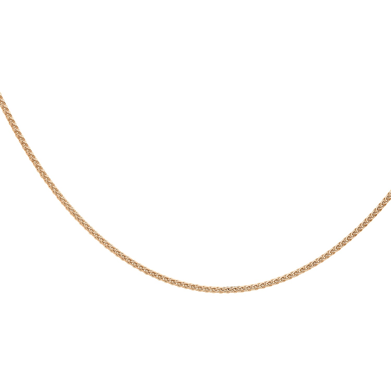 1mm Spiga Chain 16 Inch in 9K Rose Gold 7583122 1