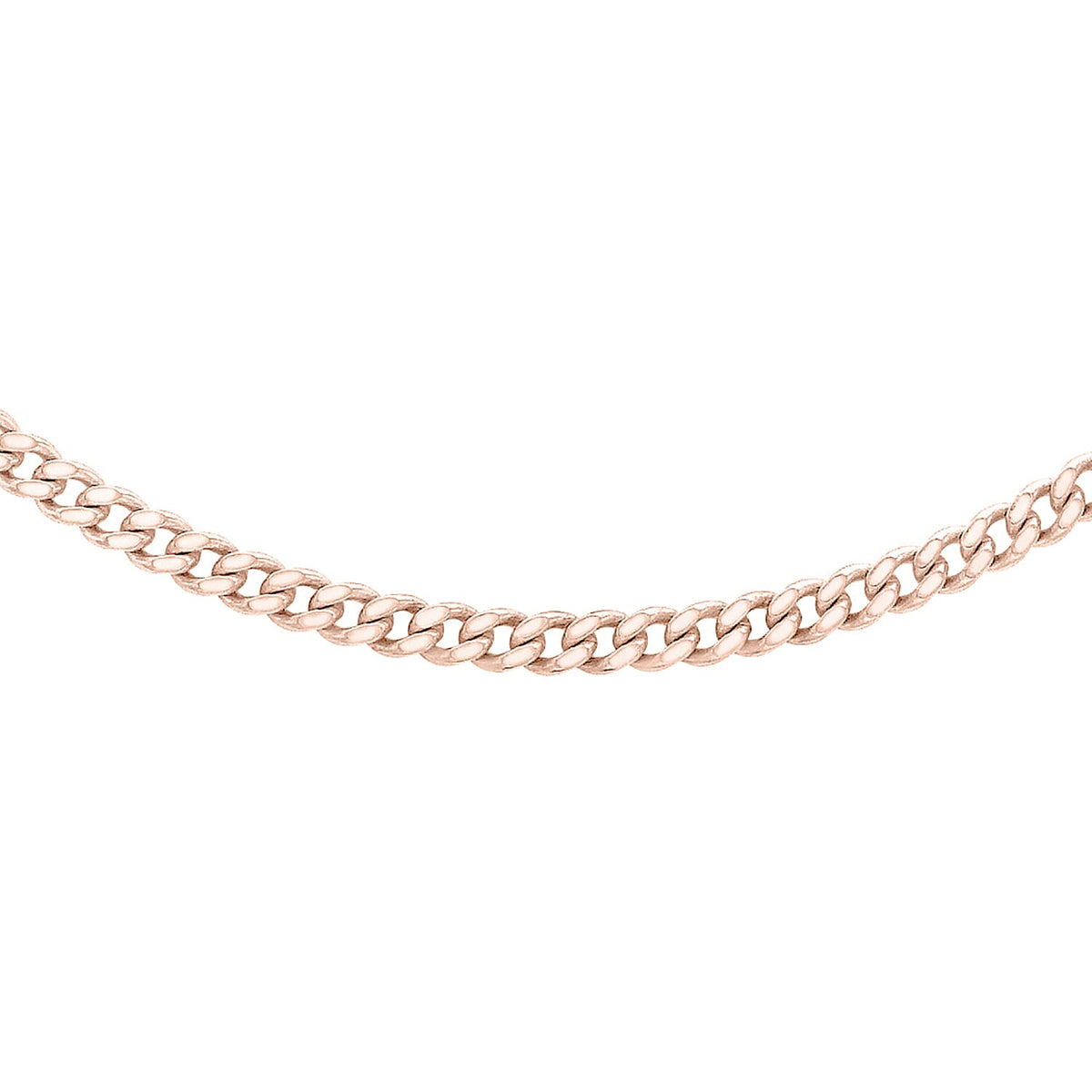 20 Diamond Cut Curb Chain 18 Inch in 9K Rose Gold 7592756 0