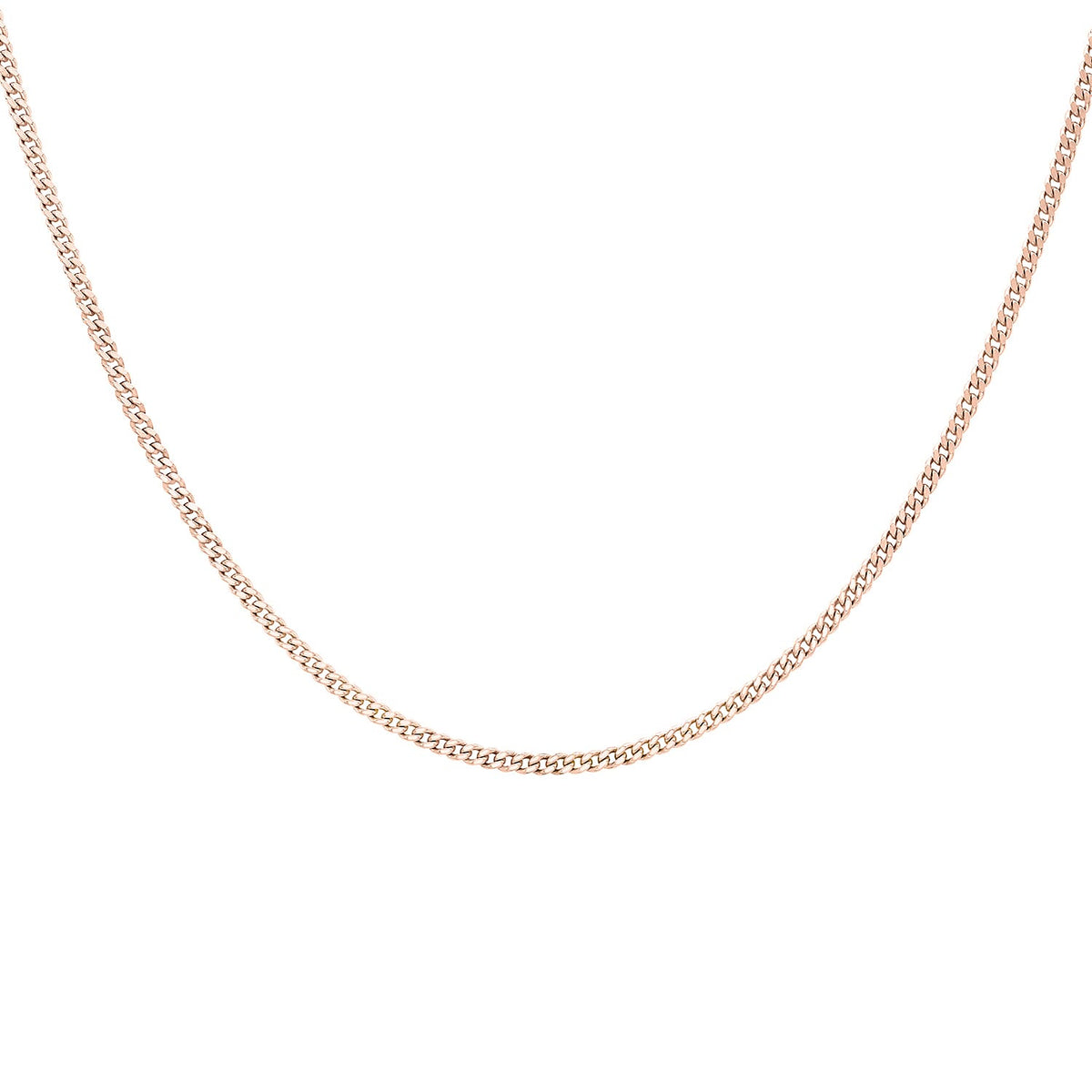20 Diamond Cut Curb Chain 18 Inch in 9K Rose Gold 7592756 1