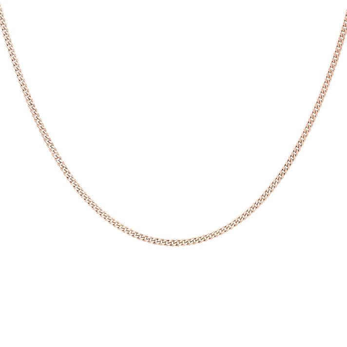 20 Diamond Cut Curb Chain 18 Inch in 9K Rose Gold 7592756 2