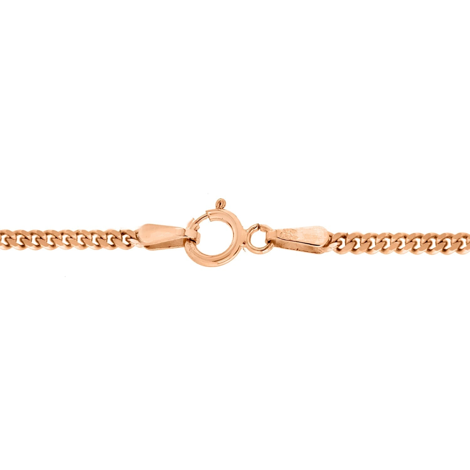 Diamond Cut Curb Chain 18 Inch in 9K Rose Gold 7591643 2