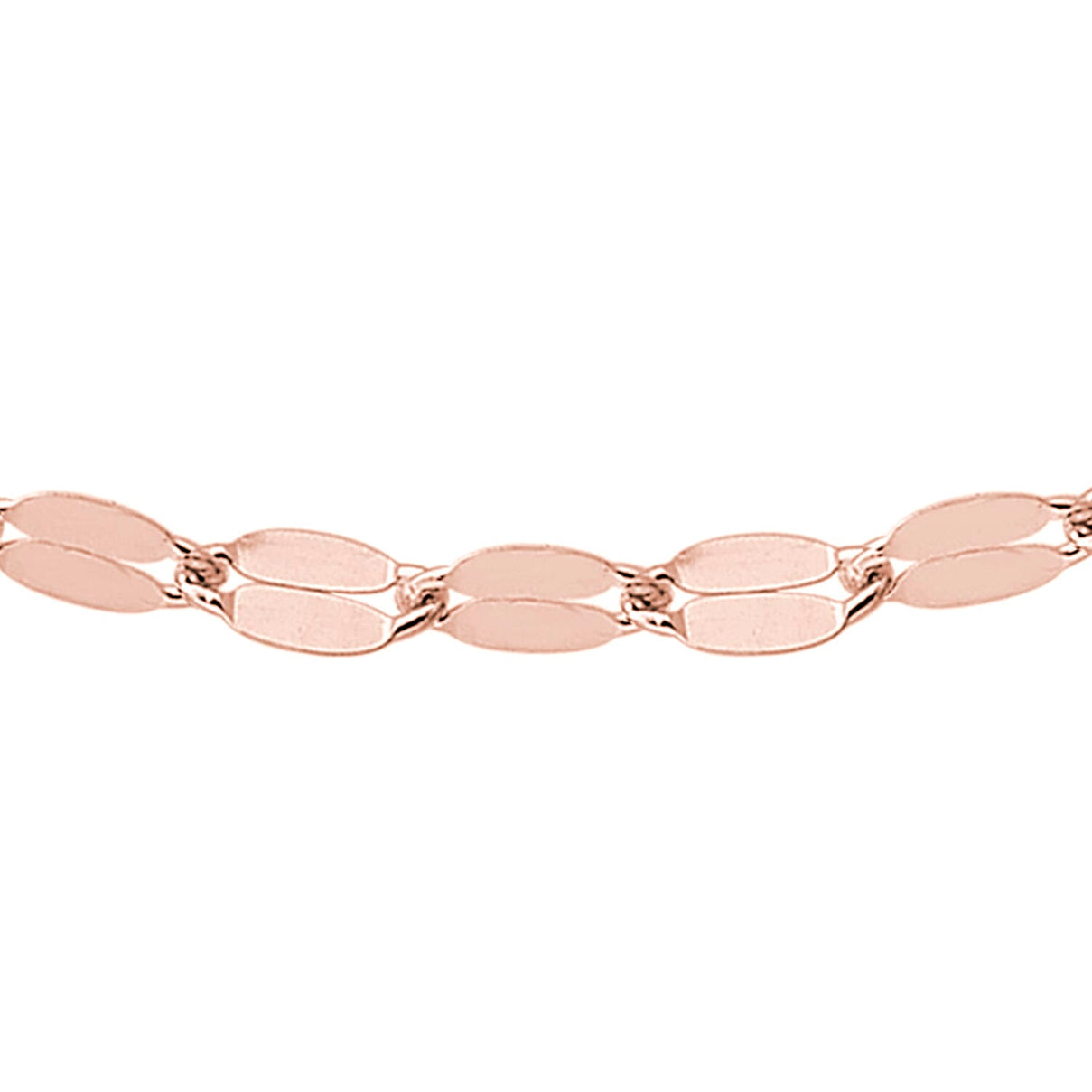 1.8mm Forzatina Chain 16 Inch-18 Inch  in 9K Rose Gold 7580999 0