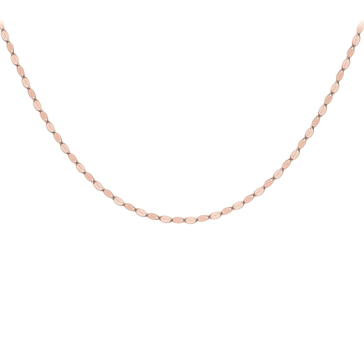 1.8mm Forzatina Chain 16 Inch-18 Inch  in 9K Rose Gold 7580999 1
