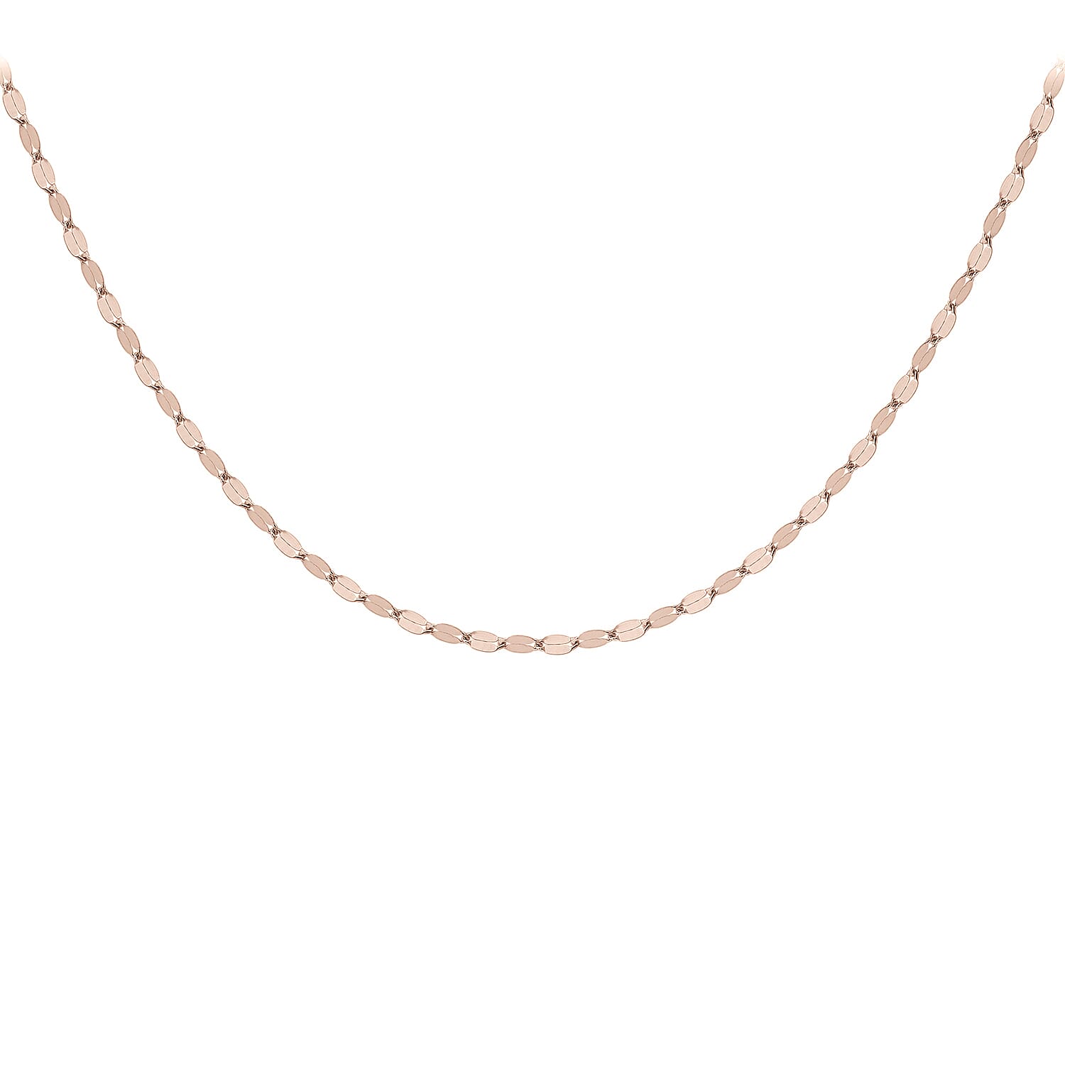 1.8mm Forzatina Chain 16 Inch-18 Inch  in 9K Rose Gold 7580999 1