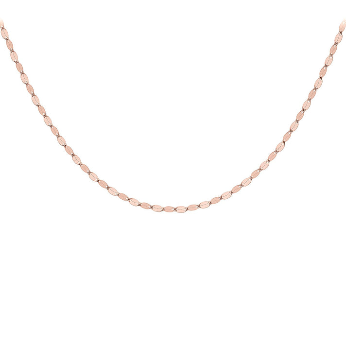 1.8mm Forzatina Chain 16 Inch-18 Inch  in 9K Rose Gold 7580999 2