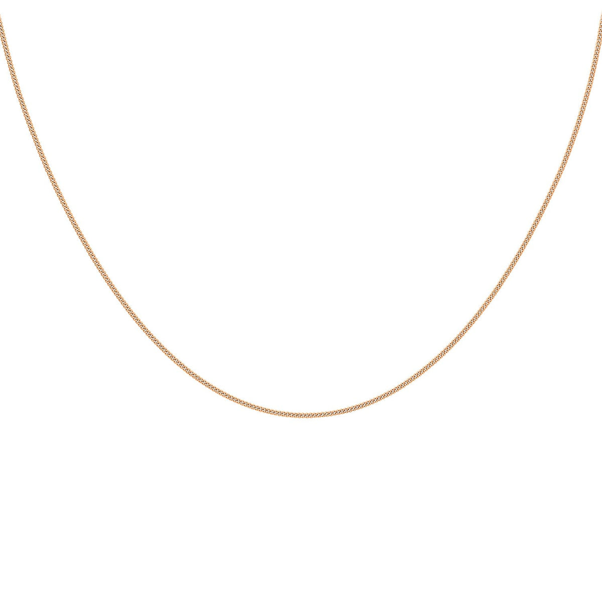 Diamond Cut Adjustable Curb Chain 18 Inch-20 Inch in 9K Rose Gold 7592327 3