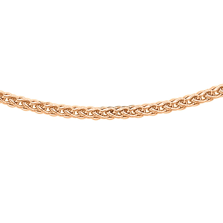 1mm Adjustable Spiga Chain 18 Inch-20 Inch in 9K Rose Gold 7583135 1