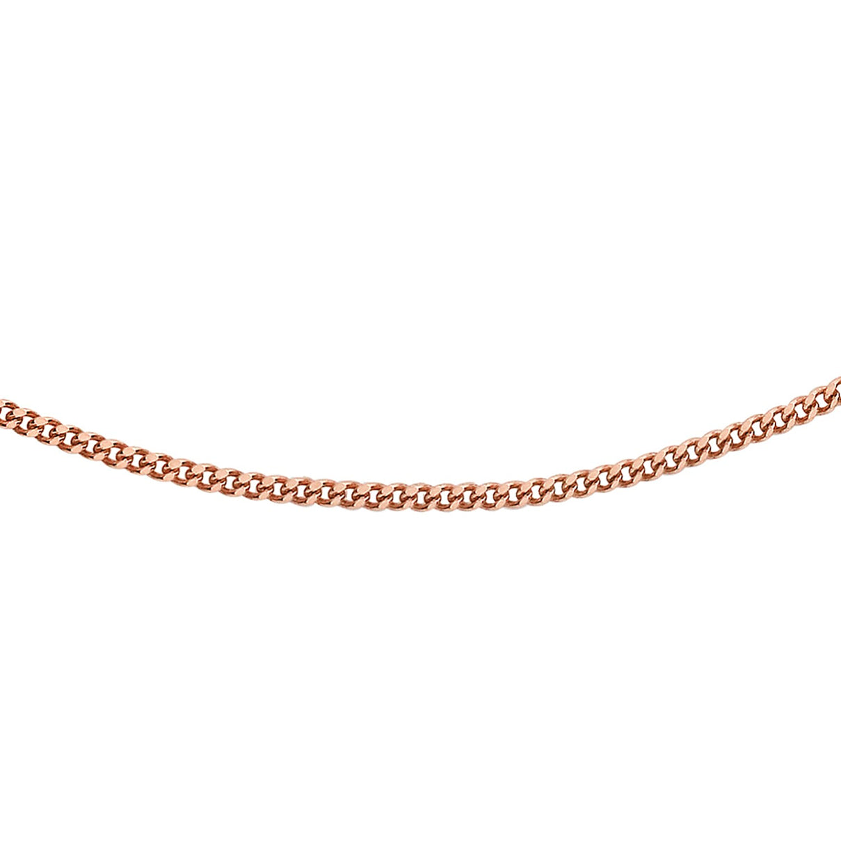 0.7mm Diamond Cut Slider Curb Chain Adjustable to 22 Inch in 9K Rose Gold 7592513 0