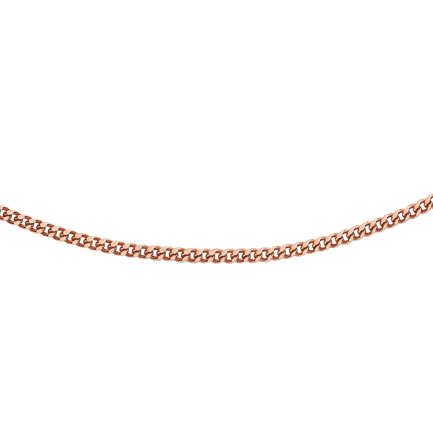0.7mm Diamond Cut Slider Curb Chain Adjustable to 22 Inch in 9K Rose Gold 7592513 0