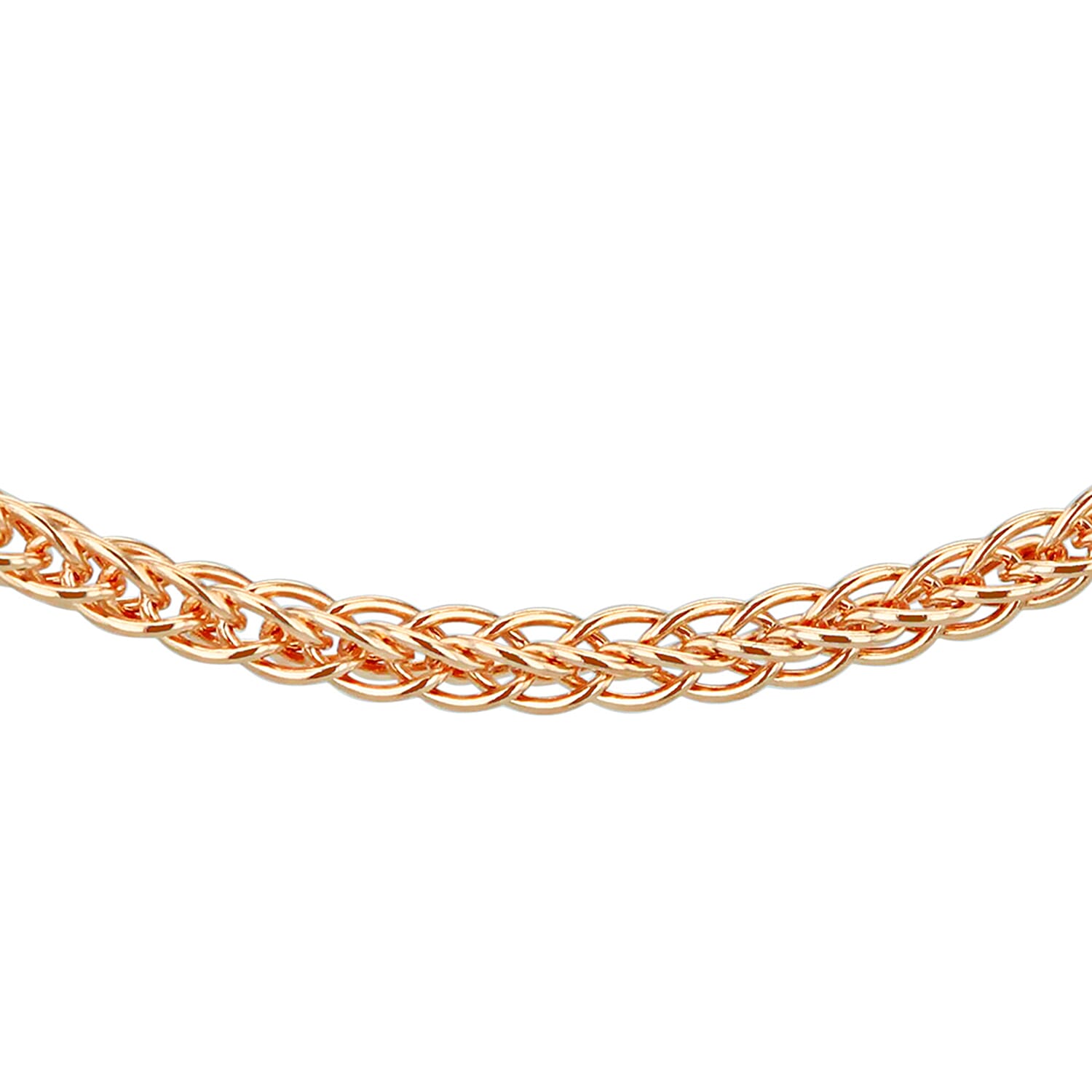 Adjustable Heart Slider Spiga Chain 22 Inch in 9K Rose Gold 7582976 0
