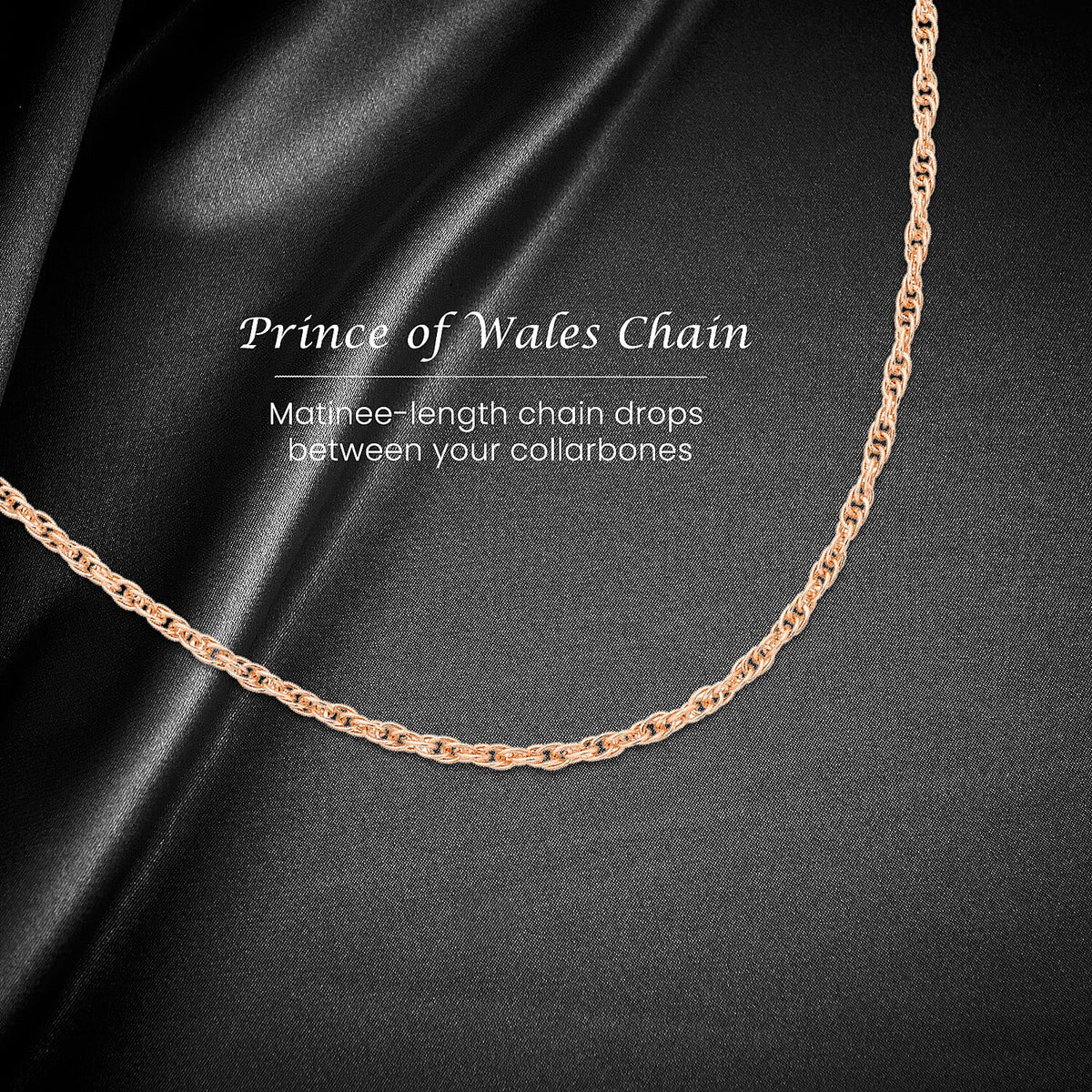 Prince of Wales Chain 24 Inch in 9K Rose Gold 7583623 2