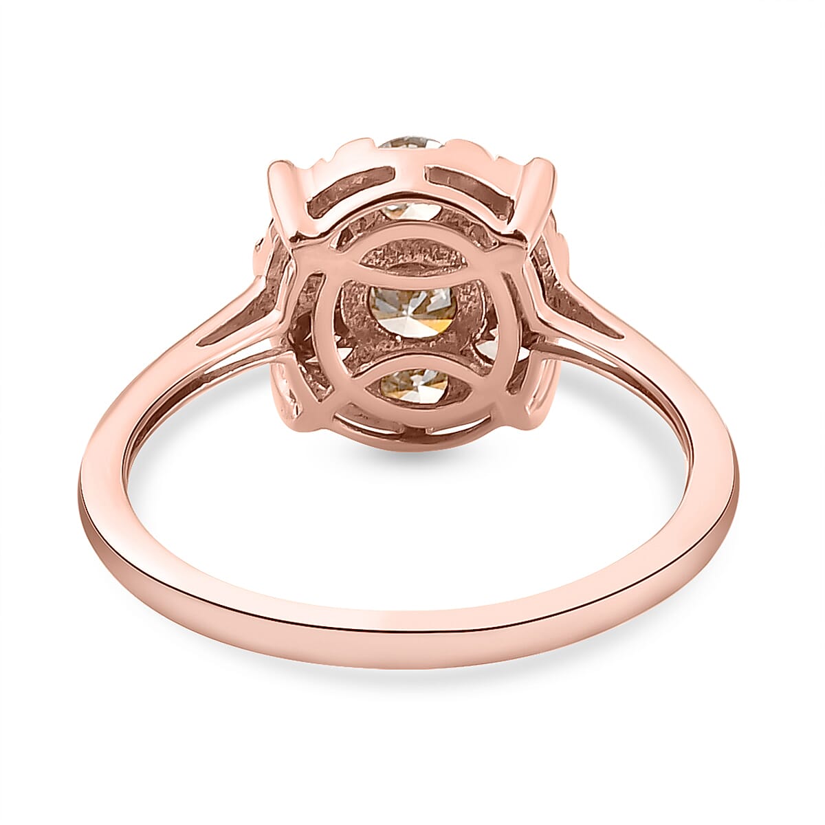 9K Rose Gold Cluster Champagne Diamond Ring 1.00 Ct. 7785731 5