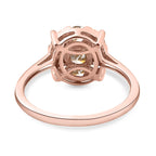 9K Rose Gold Natural Champagne Diamond Floral Ring 1.00 Ct.