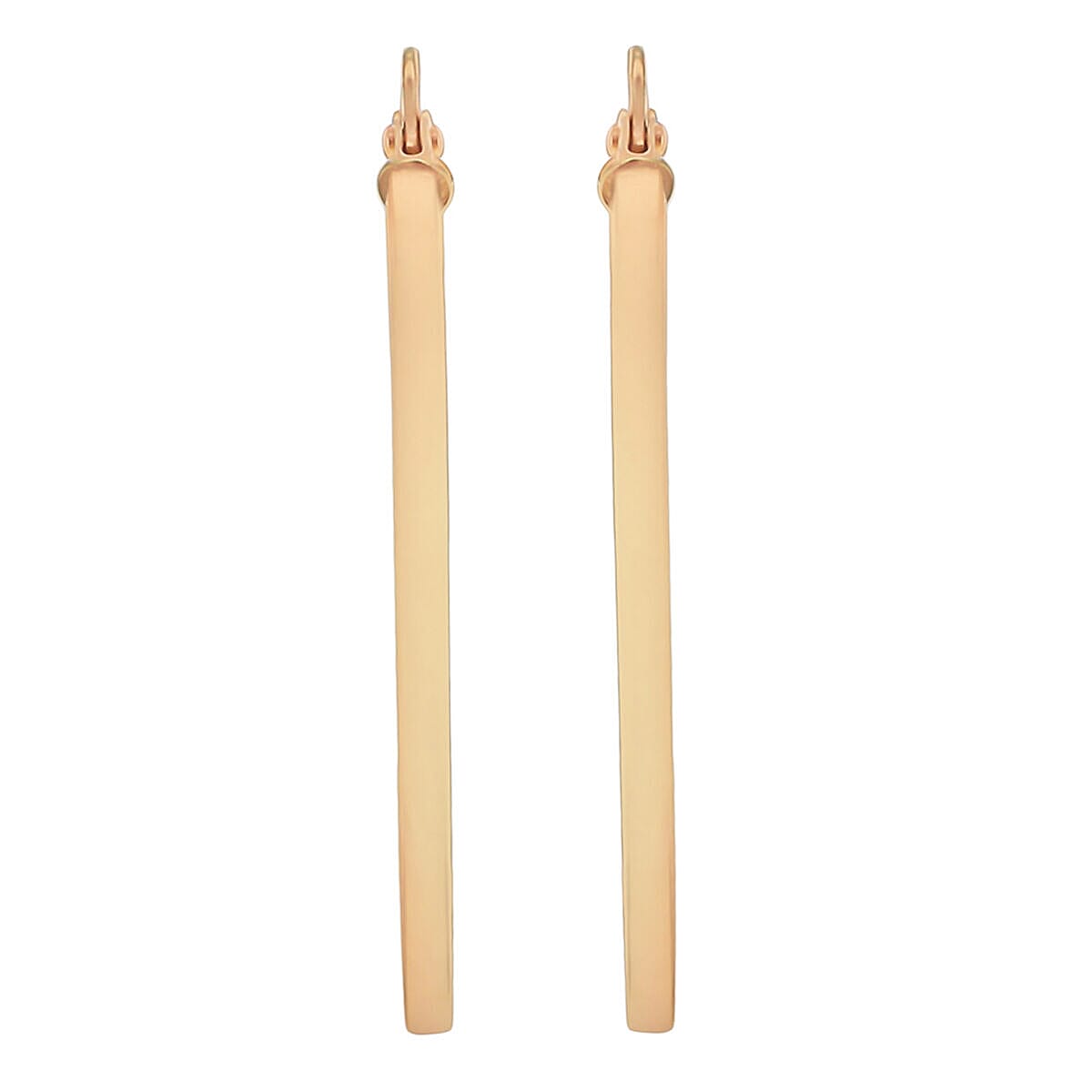 9K Rose Gold 14mm x 30mmm Oval Earrings 7341823 2