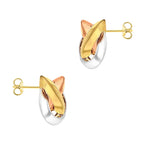 9K Rose Gold  Earring,  Gold Wt. 3.2 Gms