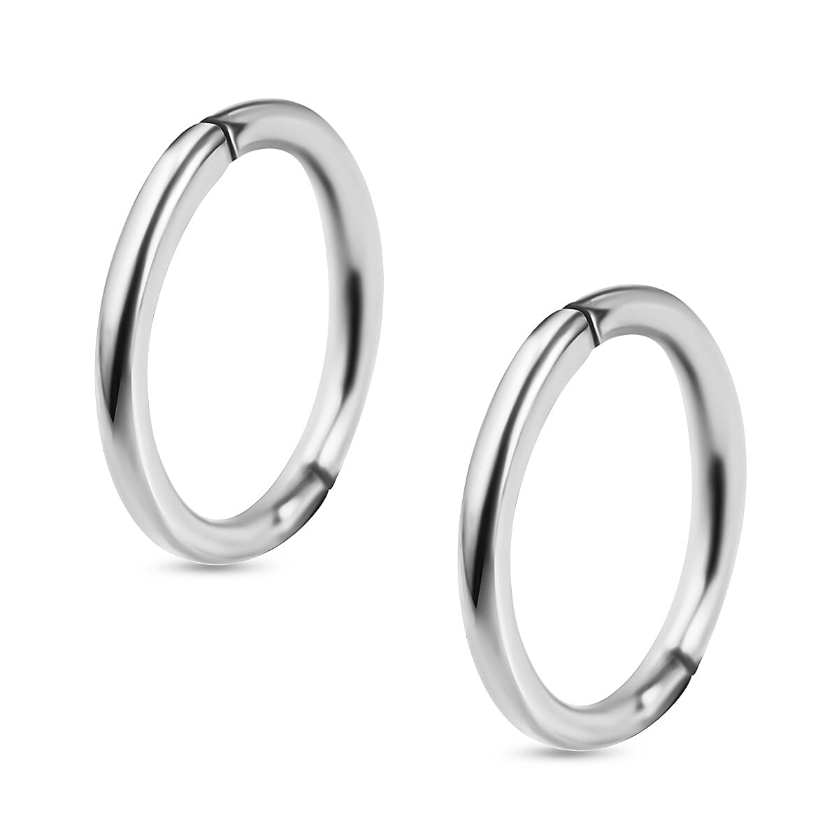 9K White Gold Huggie Earrings 7674165 0