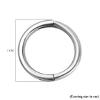 9K White Gold Huggie Earrings