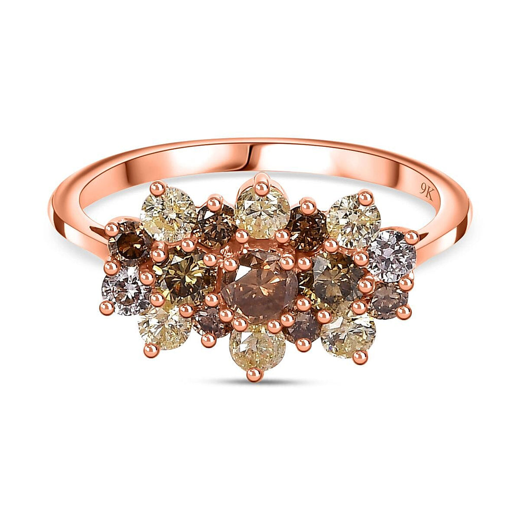 Monster Deal - Colours of Argyle Certified Natural Diamonds Ring in 9K Rose Gold 1.00 Ct
