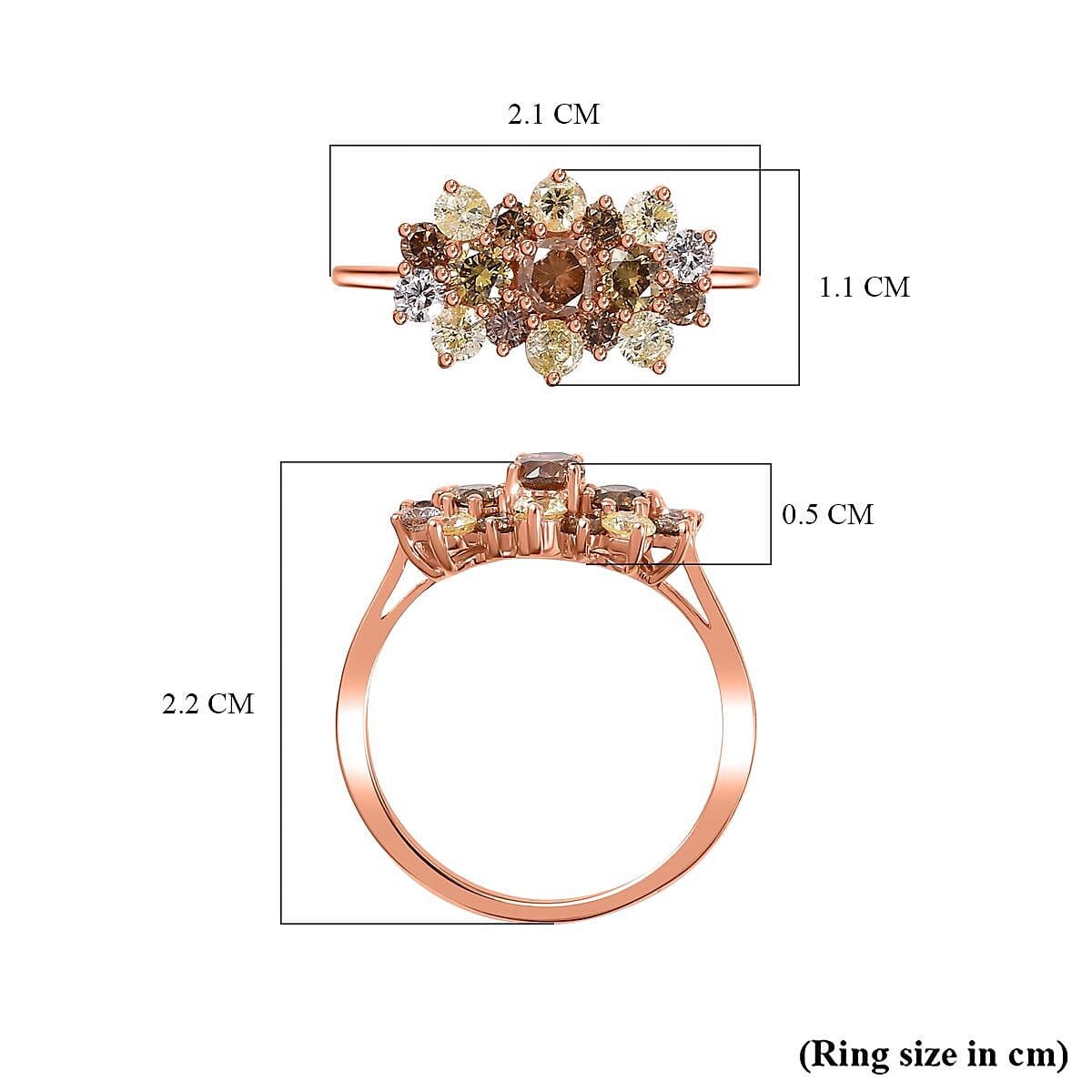 Colours of Argyle Certified Natural Diamonds Ring in 9K Rose Gold 1.00 Ct 7777065 5