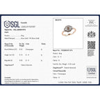 9K Rose Gold Certified Natural Champagne Diamond & Natural White Diamond Ring 0.50 Cts