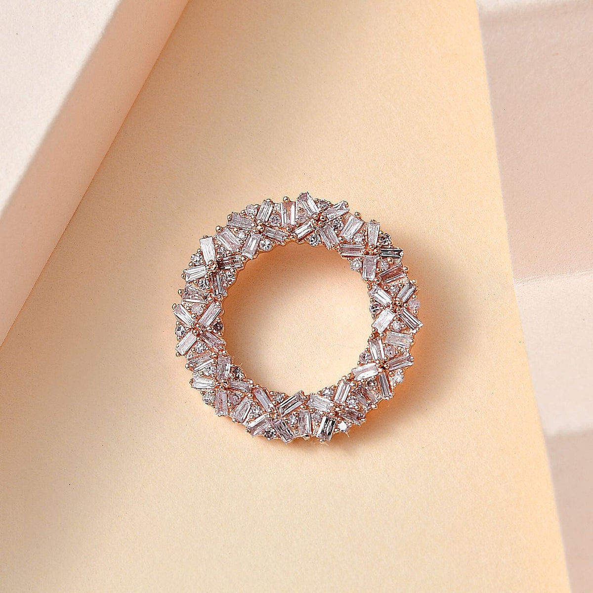 9K Rose Gold I3 Pink Diamond I3 Circle Pendant 0.50 ct, Gold Wt. 1.66 Gms  0.500  Ct. 7652162 3