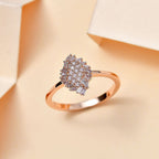 9K Rose Gold  I3   Pink Diamond  I3 Cluster Ring 0.25 ct,  Gold Wt. 2.2 Gms  0.236  Ct.