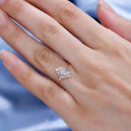 9K Rose Gold  I3   Pink Diamond  I3 Cluster Ring 0.25 ct,  Gold Wt. 2.2 Gms  0.236  Ct.