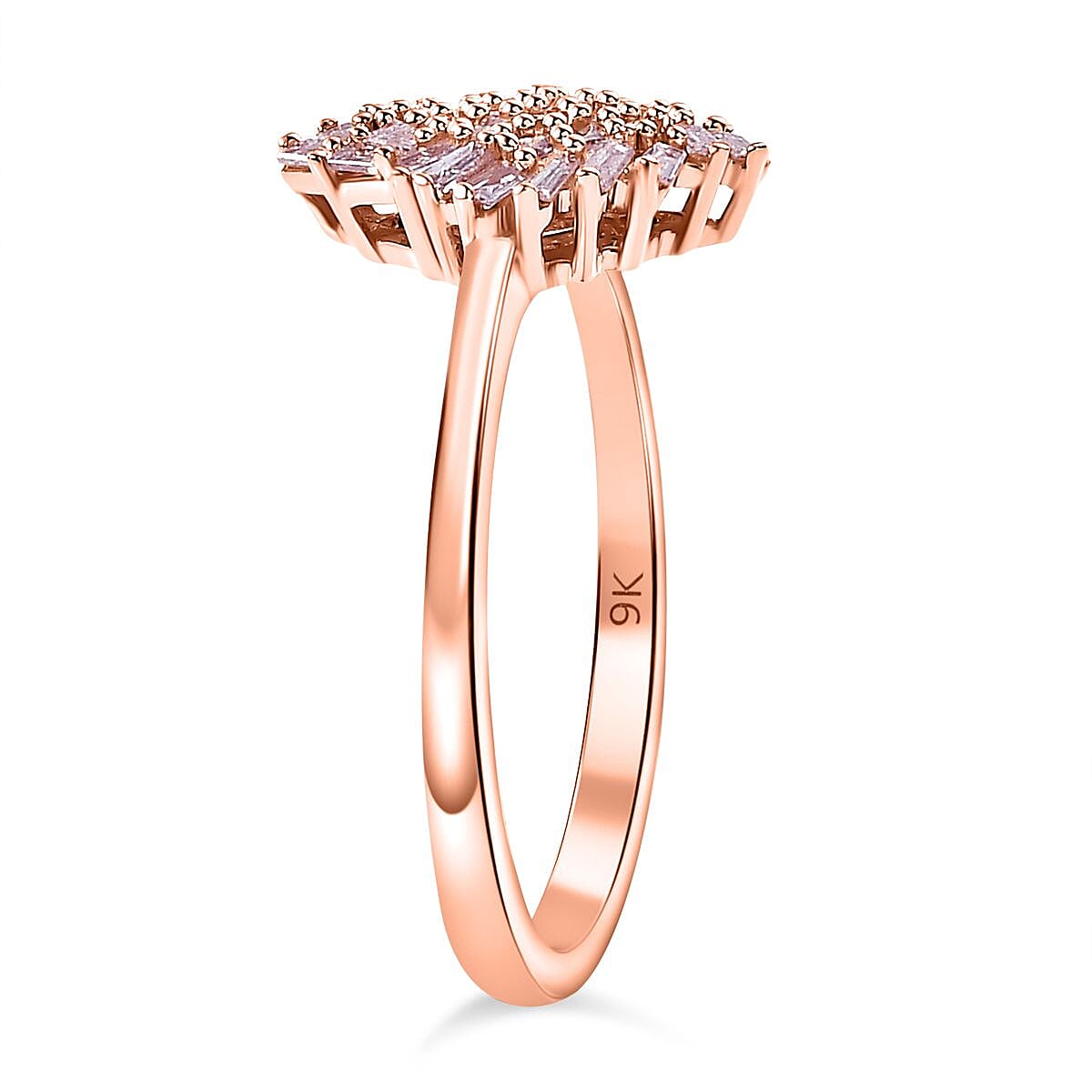 9K Rose Gold I3 Pink Diamond I3 Cluster Ring 7823301 4