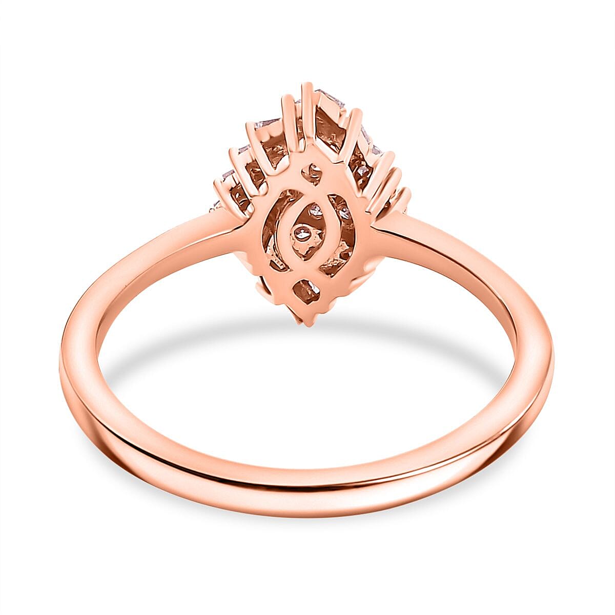 9K Rose Gold I3 Pink Diamond I3 Cluster Ring 7823301 5