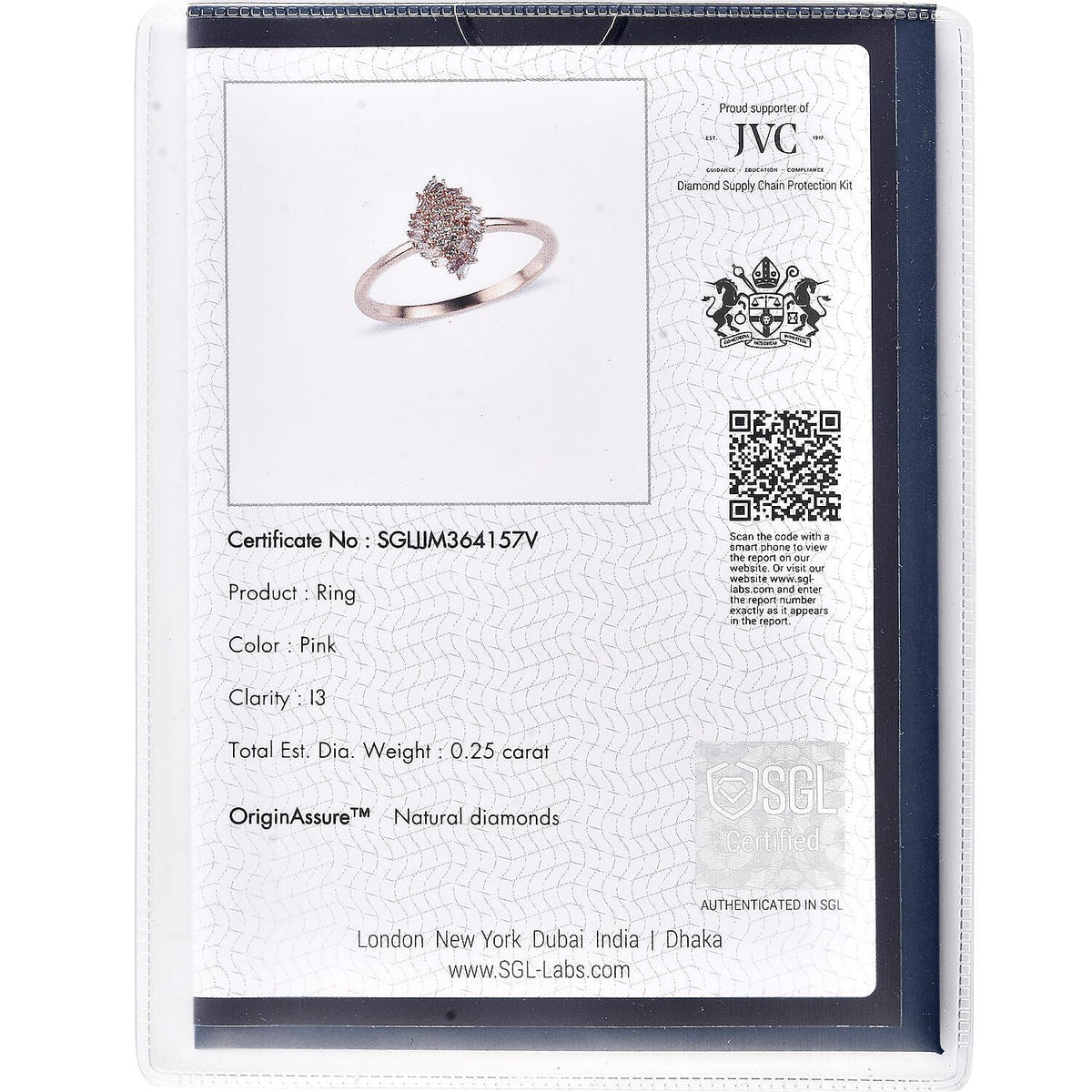 9K Rose Gold I3 Pink Diamond I3 Cluster Ring 7823301 7