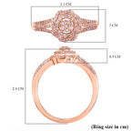 9K Rose Gold SGL Certified Pink Diamond Cluster Ring