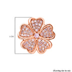 9K Rose Gold SGL Certified Pink Diamond Floral Stud Earrings 0.23 Ct