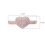 9K Rose Gold SGL Certified I3 Pink Diamond Heart Ring 0.33 Ct.