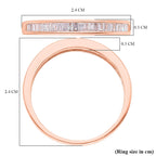 9K Rose Gold Pink Diamond Half-Eternity Ring 0.33 Ct.