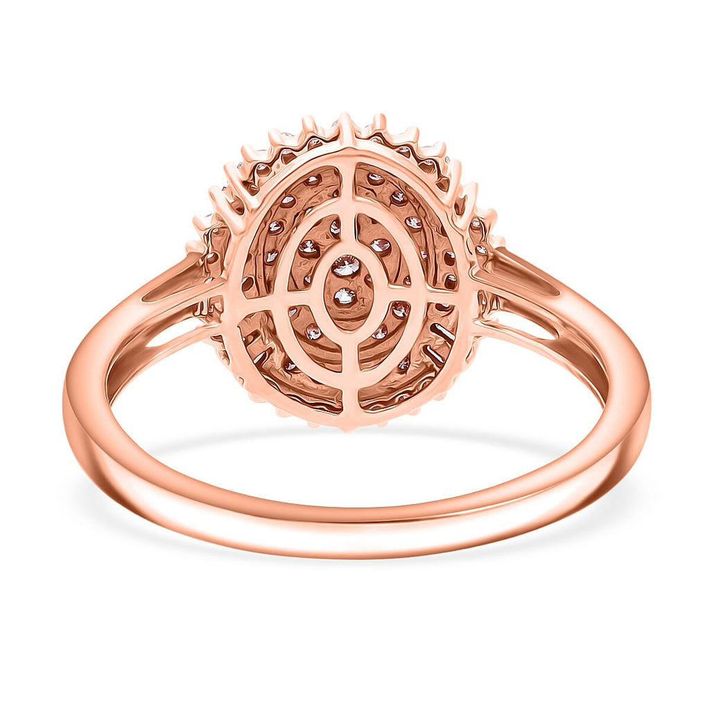 9K Rose Gold I3 Pink Diamond Ring 0.50 Ct.