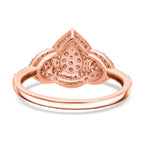 9K Rose Gold SGL Certified Natural Pink Diamond & White Diamond Ring 0.50 Ct.